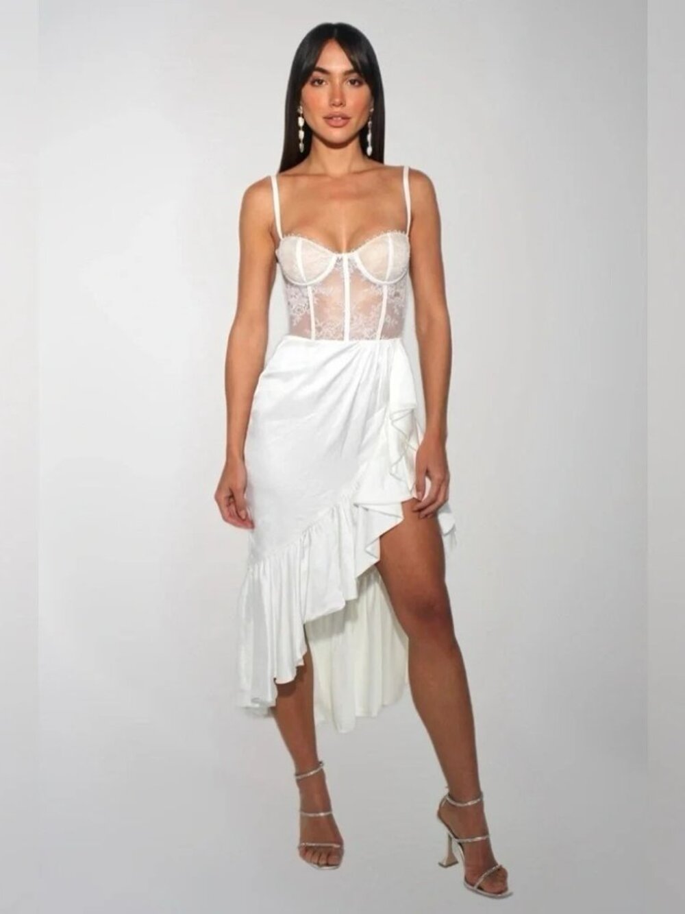 Free People x Katie May Take A Sip Midi Dress size Small White/Ivory